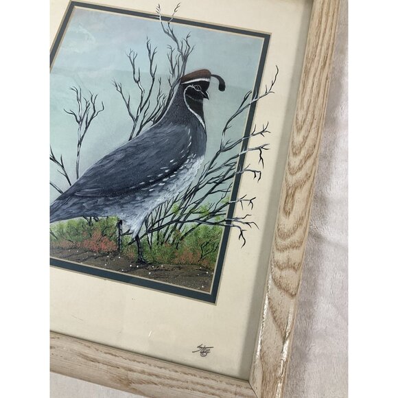 Gambel's Quail by Gerry R Stein 3-D SW Art hand painted‎ One Of A Kind Print - Picture 3 of 9